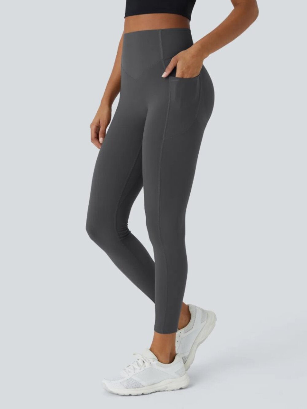 Halara High Waisted 7/8 Leggings Gray Size Small NWOT
